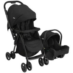 Graco Poussette Duo Revaya et Siège Auto SnugLite - Midnight Black