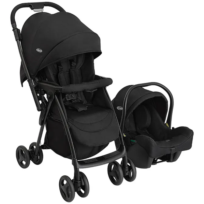 Graco Poussette Duo Revaya et Siège Auto SnugLite - Midnight Black