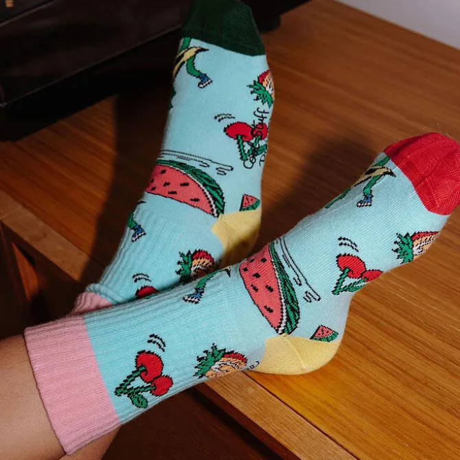 Hello Hossy Lot de 3 Paires de Chaussettes Food - 22/24