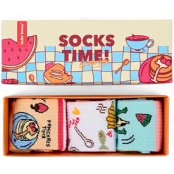 Hello Hossy Lot de 3 Paires de Chaussettes Food - 22/24
