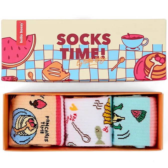 Hello Hossy Lot de 3 Paires de Chaussettes Food - 22/24
