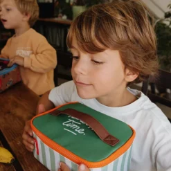 Hello Hossy Lunch Bag - Green Stripes