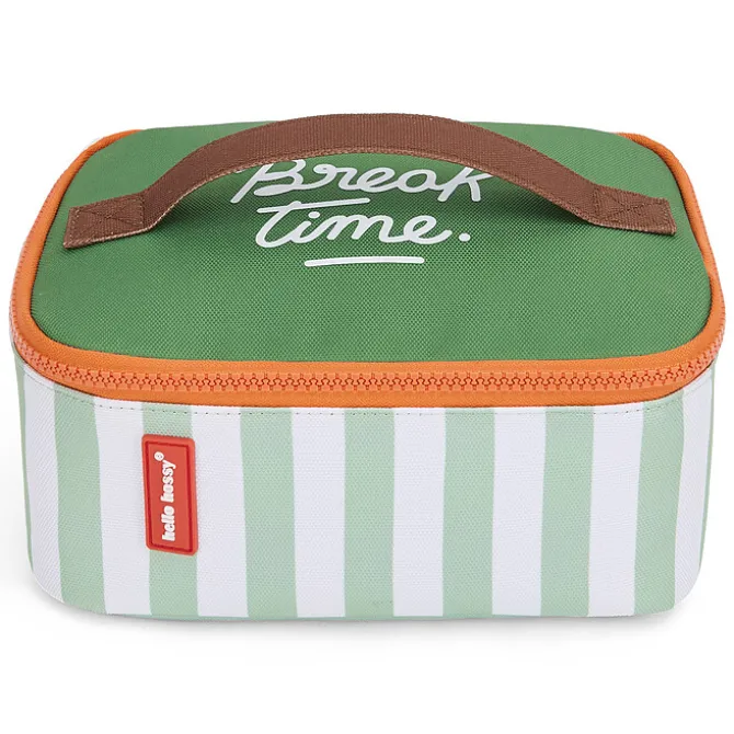 Hello Hossy Lunch Bag - Green Stripes