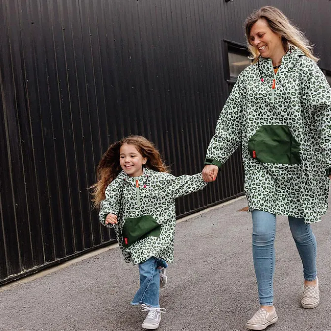 Hello Hossy Poncho de Pluie Green Leopard - 2/3 Ans