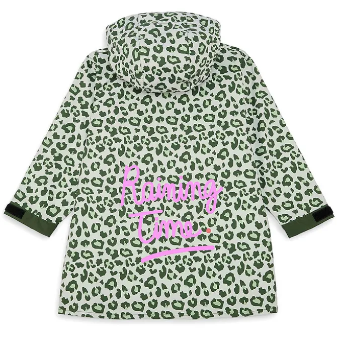 Hello Hossy Poncho de Pluie Green Leopard - 4/6 Ans