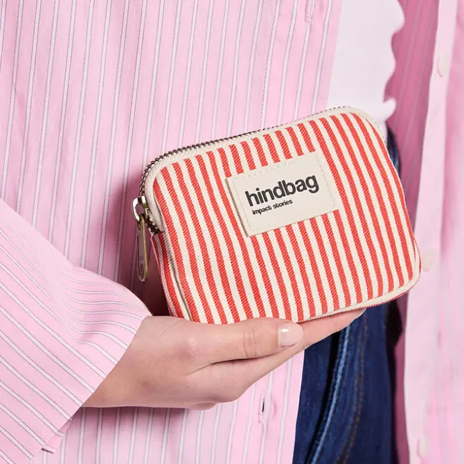 Hindbag Porte-monnaie Lili Riviera - Rayures Rouge