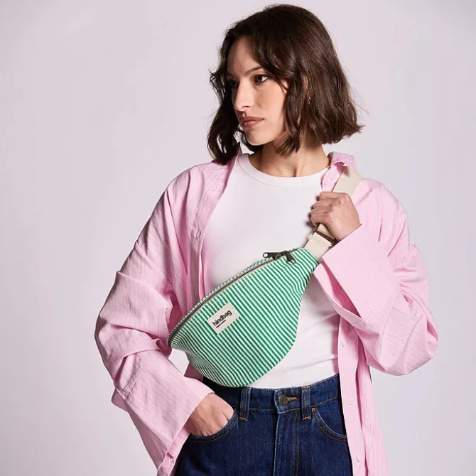 Hindbag Sac Banane Olivia Riviera - Rayures Vert