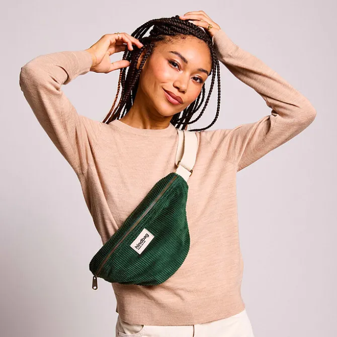 Hindbag Sac Banane Olivia - Velours Sapin