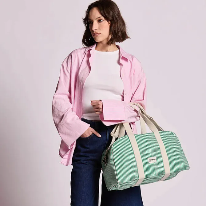 Hindbag Sac à Langer Charlie Riviera - Rayures Vert