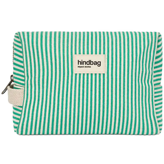 Hindbag Trousse de Toilette Léon Riviera - Rayures Vert