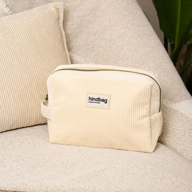 Hindbag Trousse de Toilette Léon - Velours Beige