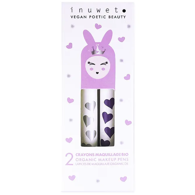 inuwet Coffret de 2 Crayons de Maquillage Princess of Hapiness - Blanc Nacré et Mauve