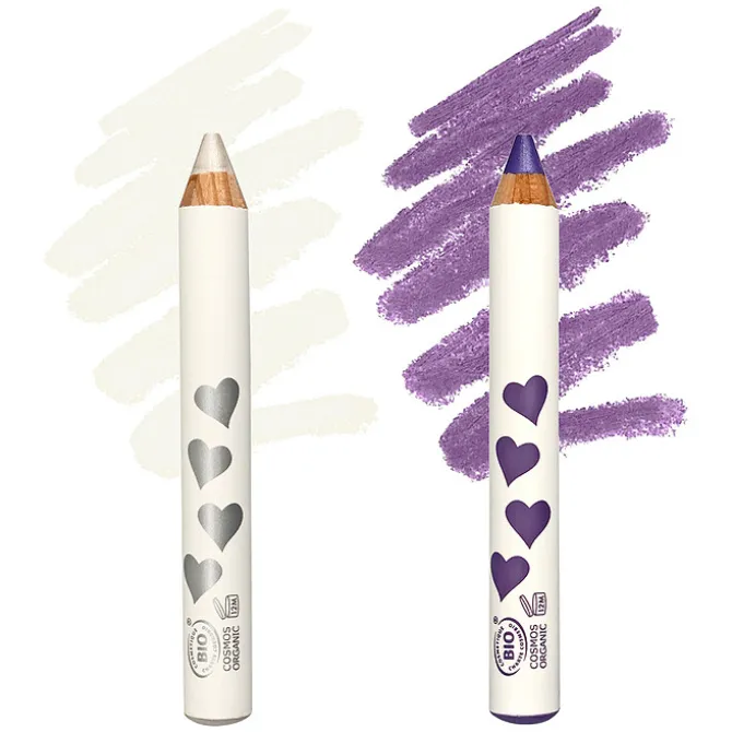 inuwet Coffret de 2 Crayons de Maquillage Princess of Hapiness - Blanc Nacré et Mauve