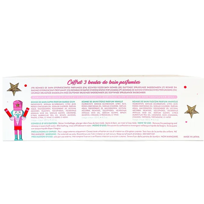 inuwet Lot de 3 Bombes de Bain Effervescentes Bubble Star - 360 g