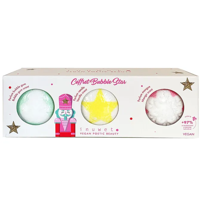 inuwet Lot de 3 Bombes de Bain Effervescentes Bubble Star - 360 g