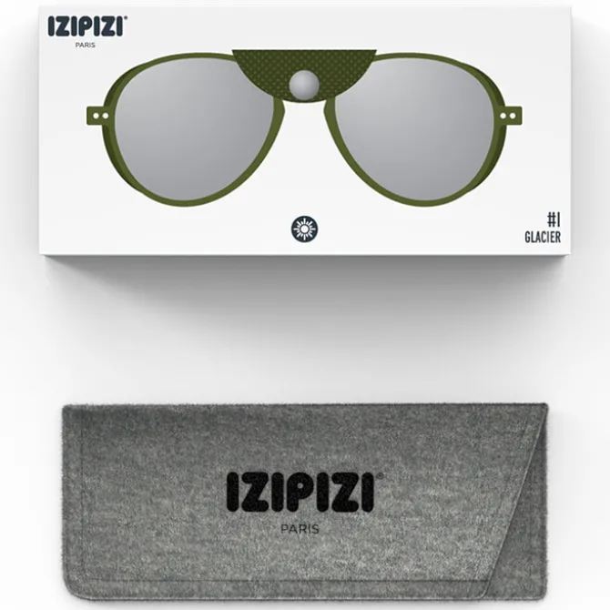IZIPIZI Lunettes de Soleil Adulte Glacier #I - Kaki Green
