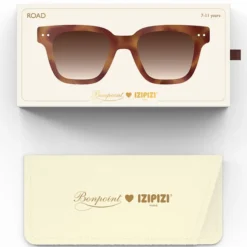 IZIPIZI Lunettes de Soleil Junior #Road x Bonpoint 7/11 Ans - Glossy Havane