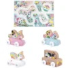 Janod Pack Tapis Royaume Enchanté et 4 Voitures - Cross Roads