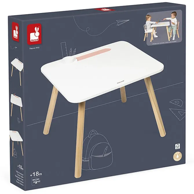 Janod Table Classique en Bois - Blanc