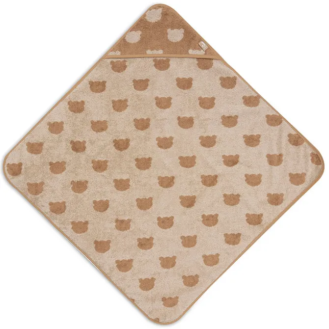 Jollein Cape de Bain Eponge Jacquard - Teddy Bear Biscuit
