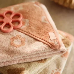 Jollein Cape de Bain Eponge Jacquart - Flower Blush