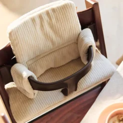 Jollein Coussin de Chaise Haute Cloudy Rib - Oatmeal