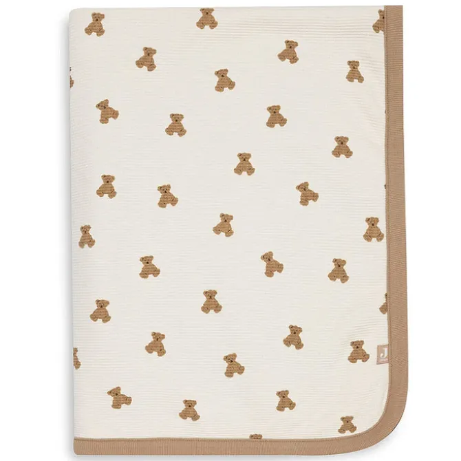 Jollein Couverture Berceau - Mini Teddy Bear Little Waffle Fluffy Teddy Bear