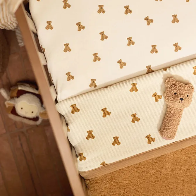 Jollein Couverture Berceau - Mini Teddy Bear Little Waffle Fluffy Teddy Bear