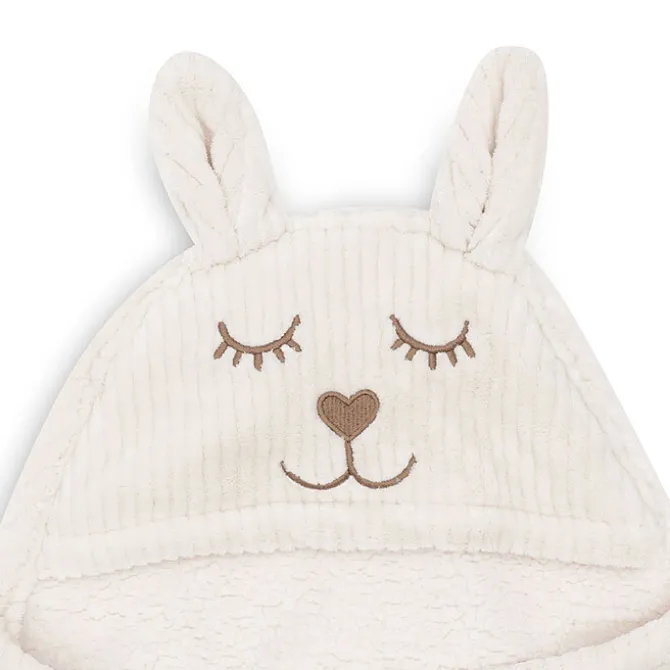 Jollein Couverture Portefeuille Bunny Cloudy Rib - Oatmeal