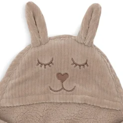 Jollein Couverture Portefeuille Bunny Cloudy Rib - Milky Coffee