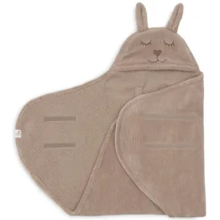 Jollein Couverture Portefeuille Bunny Cloudy Rib - Milky Coffee