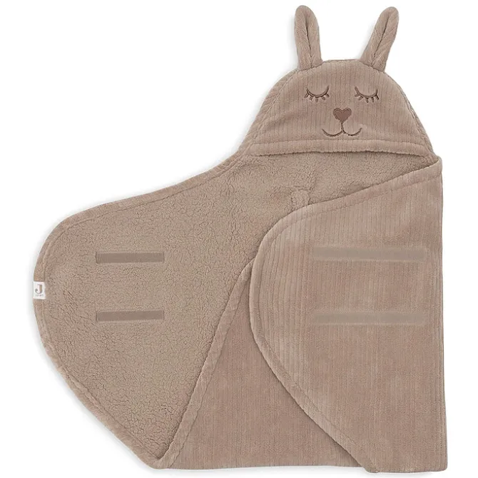 Jollein Couverture Portefeuille Bunny Cloudy Rib - Milky Coffee