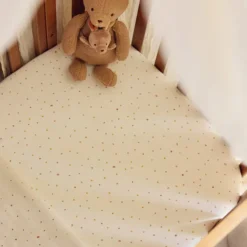 Jollein Drap Housse Berceau et Cododo Jersey Kangaroots Dusty Dots - 40-50 x 80-90 cm
