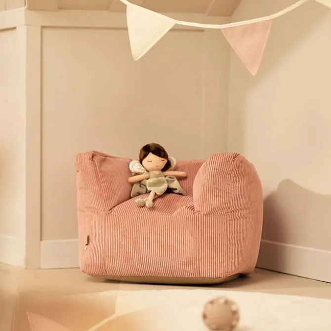 Jollein Fauteuil Pouf Corduroy - Wild Rose