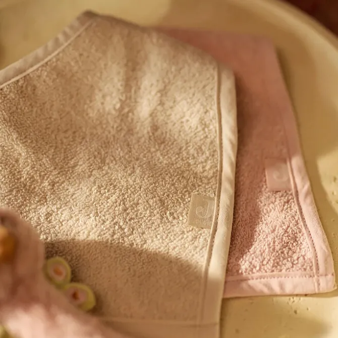 Jollein Lot de 2 Bavoirs Bandana - Silk Rose & Sand