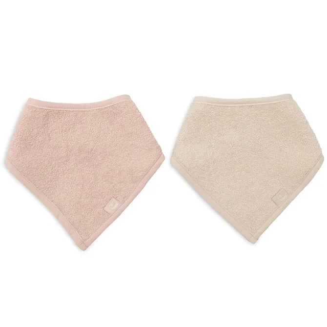 Jollein Lot de 2 Bavoirs Bandana - Silk Rose & Sand