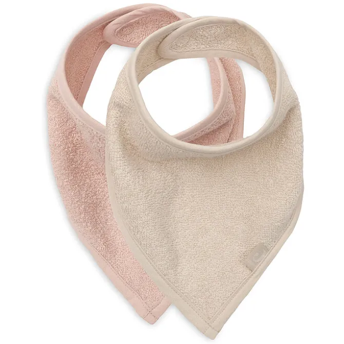 Jollein Lot de 2 Bavoirs Bandana - Silk Rose & Sand