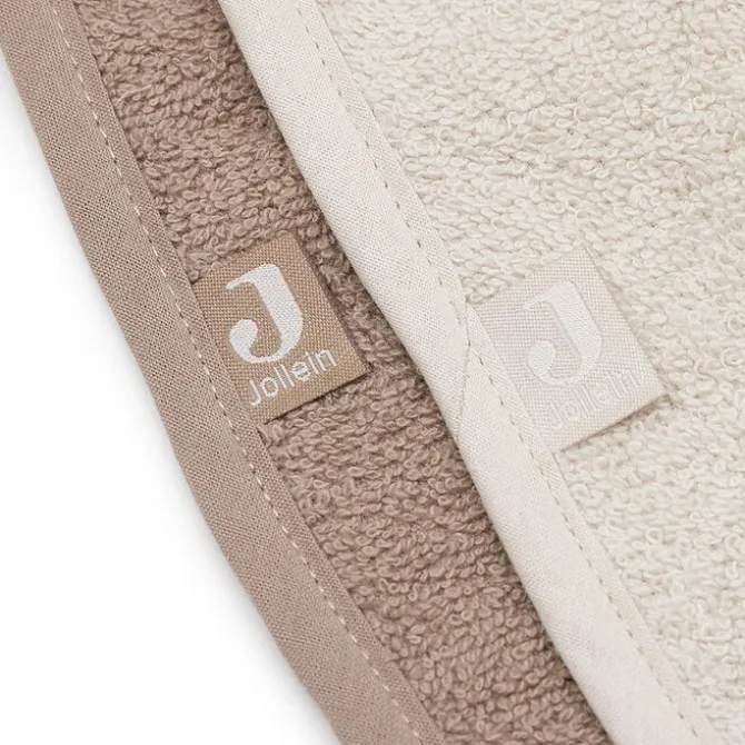 Jollein Lot de 2 Bavoirs Eponge - Milky Coffee & Sand