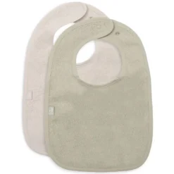 Jollein Lot de 2 Bavoirs Eponge - Soft Matcha & Sand
