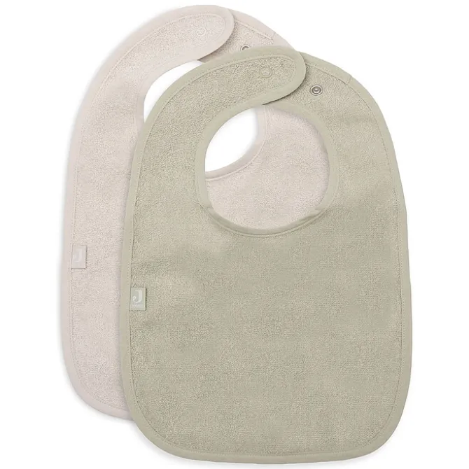 Jollein Lot de 2 Bavoirs Eponge - Soft Matcha & Sand