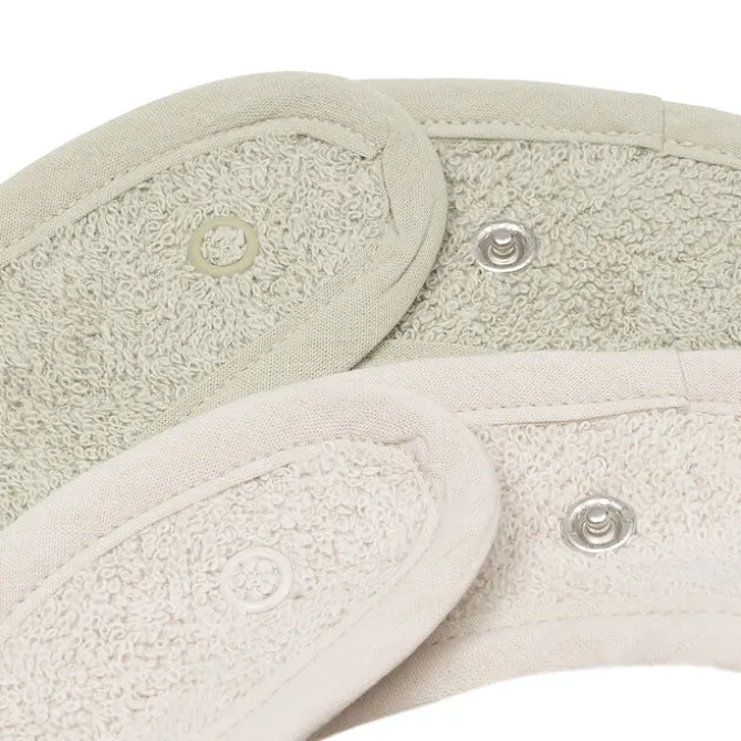Jollein Lot de 2 Bavoirs Eponge - Soft Matcha & Sand