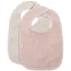 Jollein Lot de 2 Bavoirs Eponge - Silk Rose & Sand