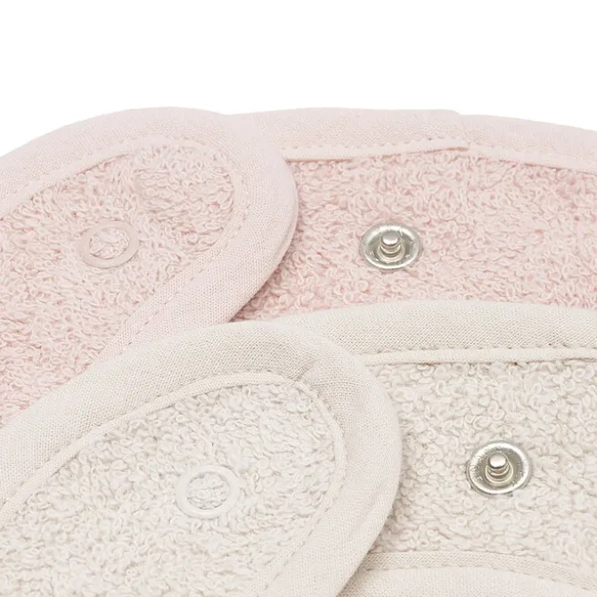 Jollein Lot de 2 Bavoirs Eponge - Silk Rose & Sand
