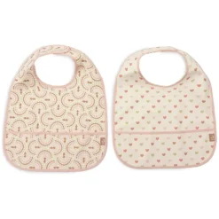 Jollein Lot de 2 Bavoirs Imperméables - Soft Plumes