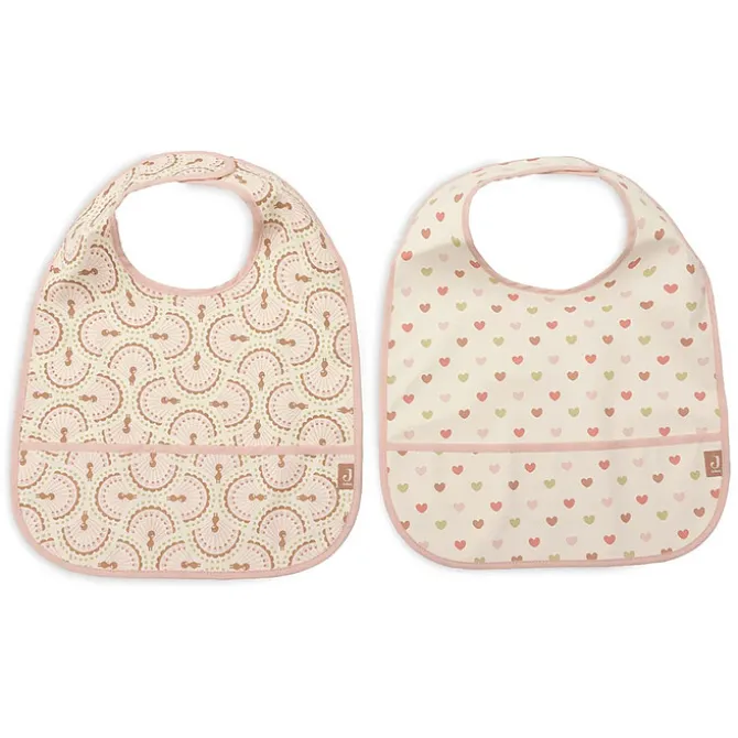 Jollein Lot de 2 Bavoirs Imperméables - Soft Plumes