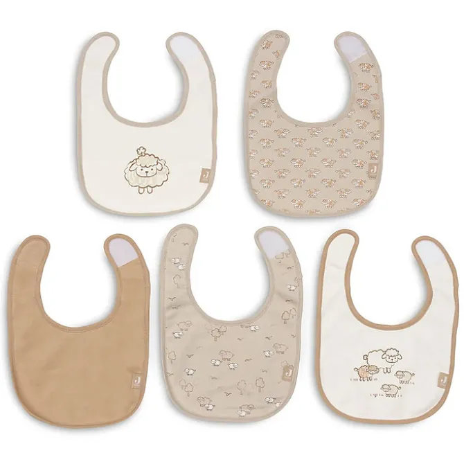 Jollein Lot de 5 Bavoirs Imperméables - Woolly