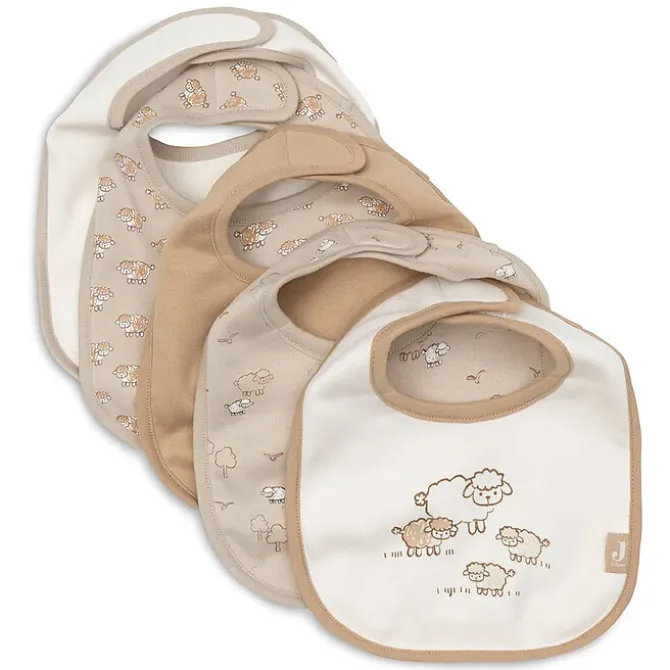 Jollein Lot de 5 Bavoirs Imperméables - Woolly