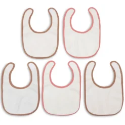 Jollein Lot de 5 Bavoirs Imperméables Miffy Moments - Silk Rose