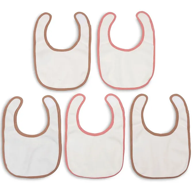 Jollein Lot de 5 Bavoirs Imperméables Miffy Moments - Silk Rose