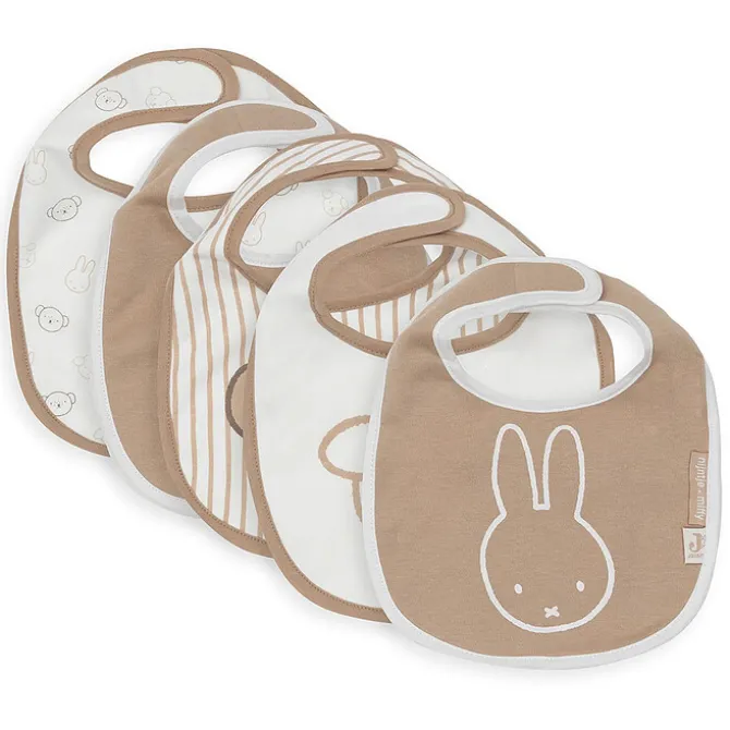 Jollein Lot de 5 Bavoirs Imperméables - Miffy Heads